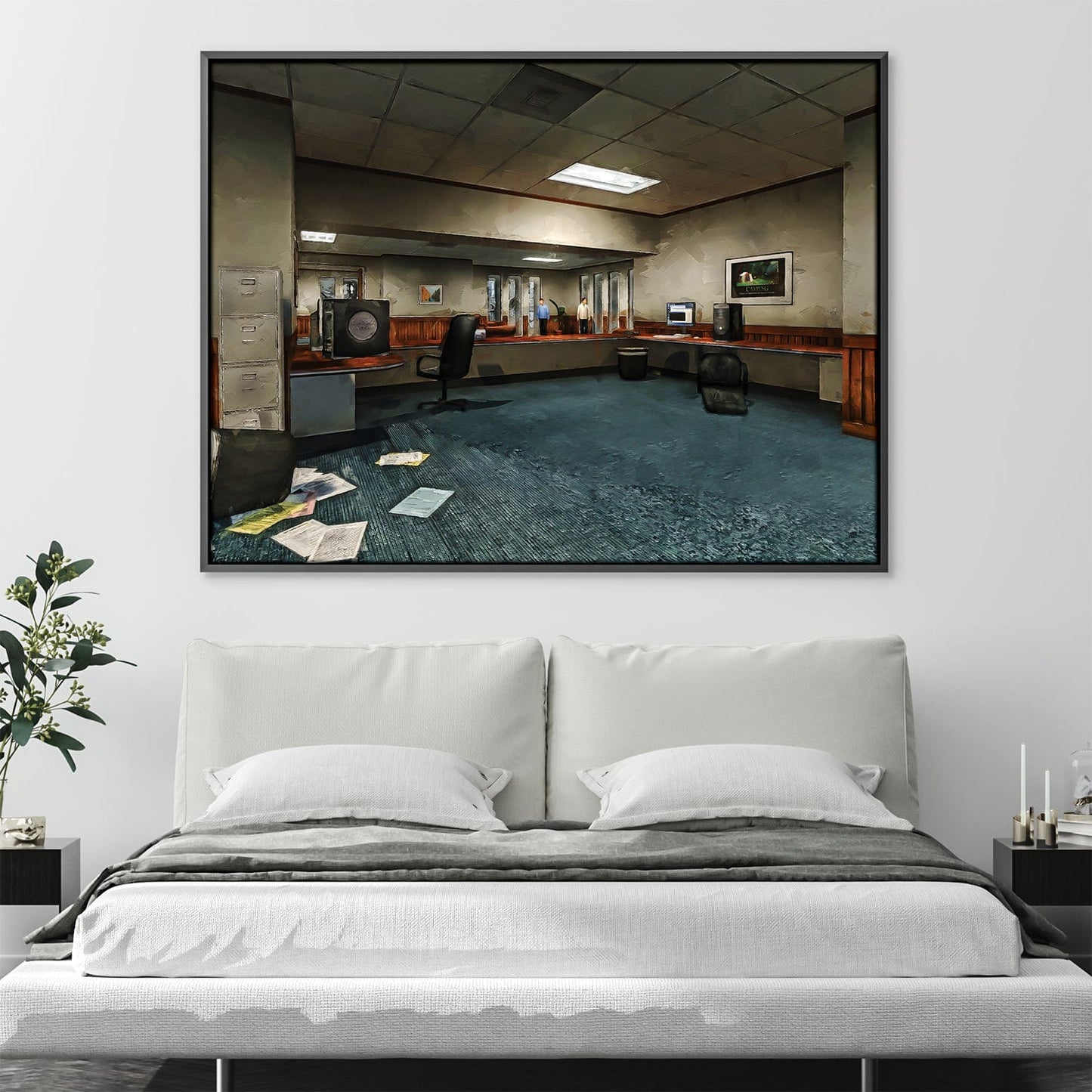 Modern Office Interior Oil Painting for Contemporary Decor