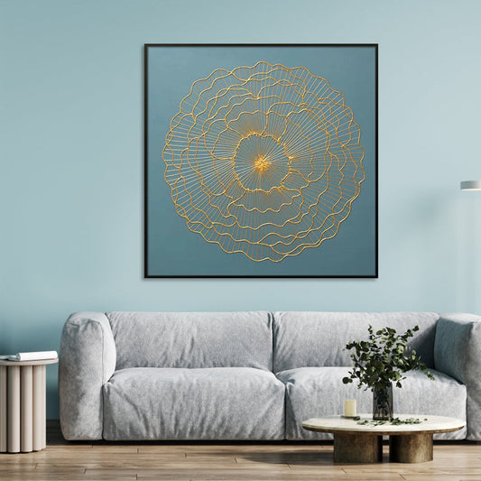 Radiant Flower Bloom Oil Painting for Inspirational Home Decor