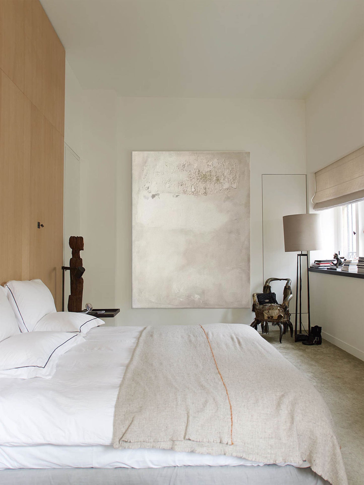 Elegant Minimalist Abstract Oil Painting for Modern Home Decor
