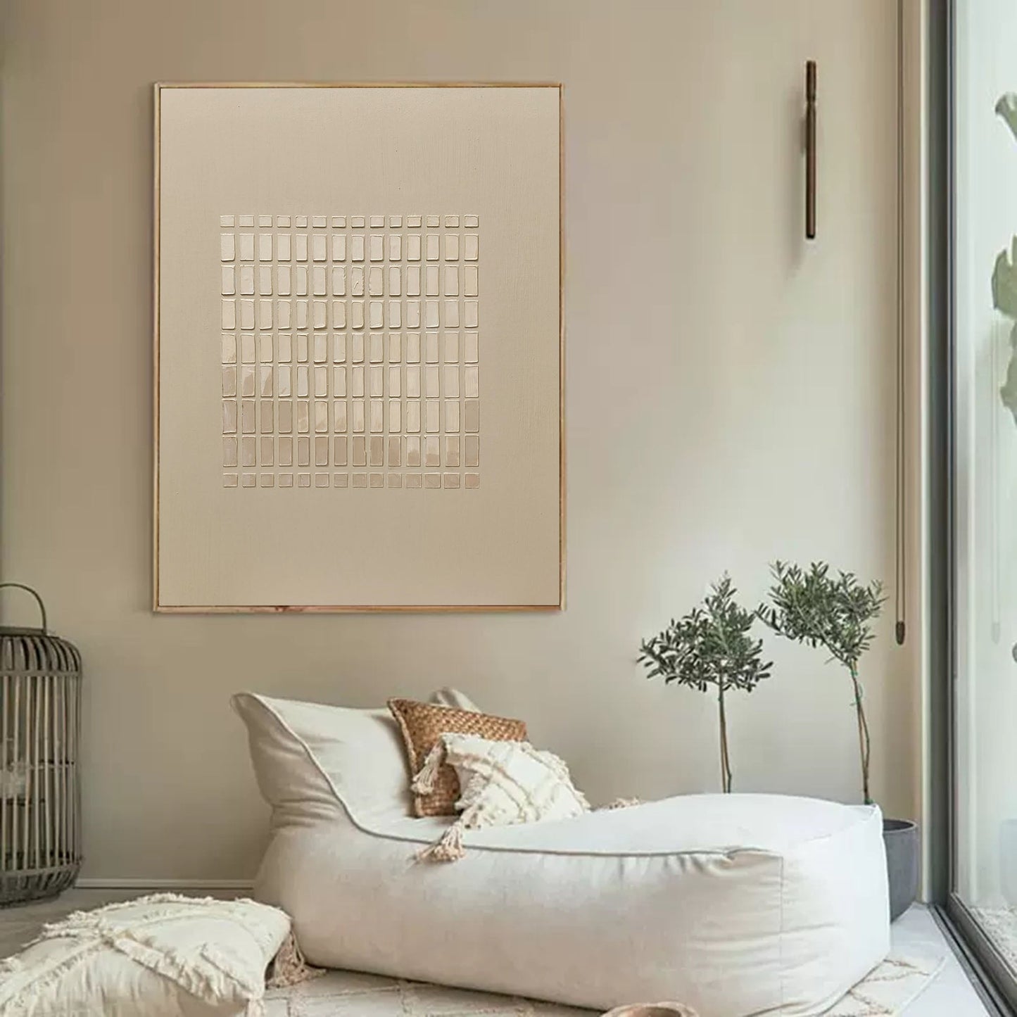 Elegant Minimalist Abstract Oil Painting for Modern Home Decor