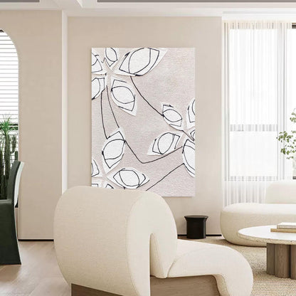 Elegant Minimalist Floral Oil Painting for Modern Home Decor