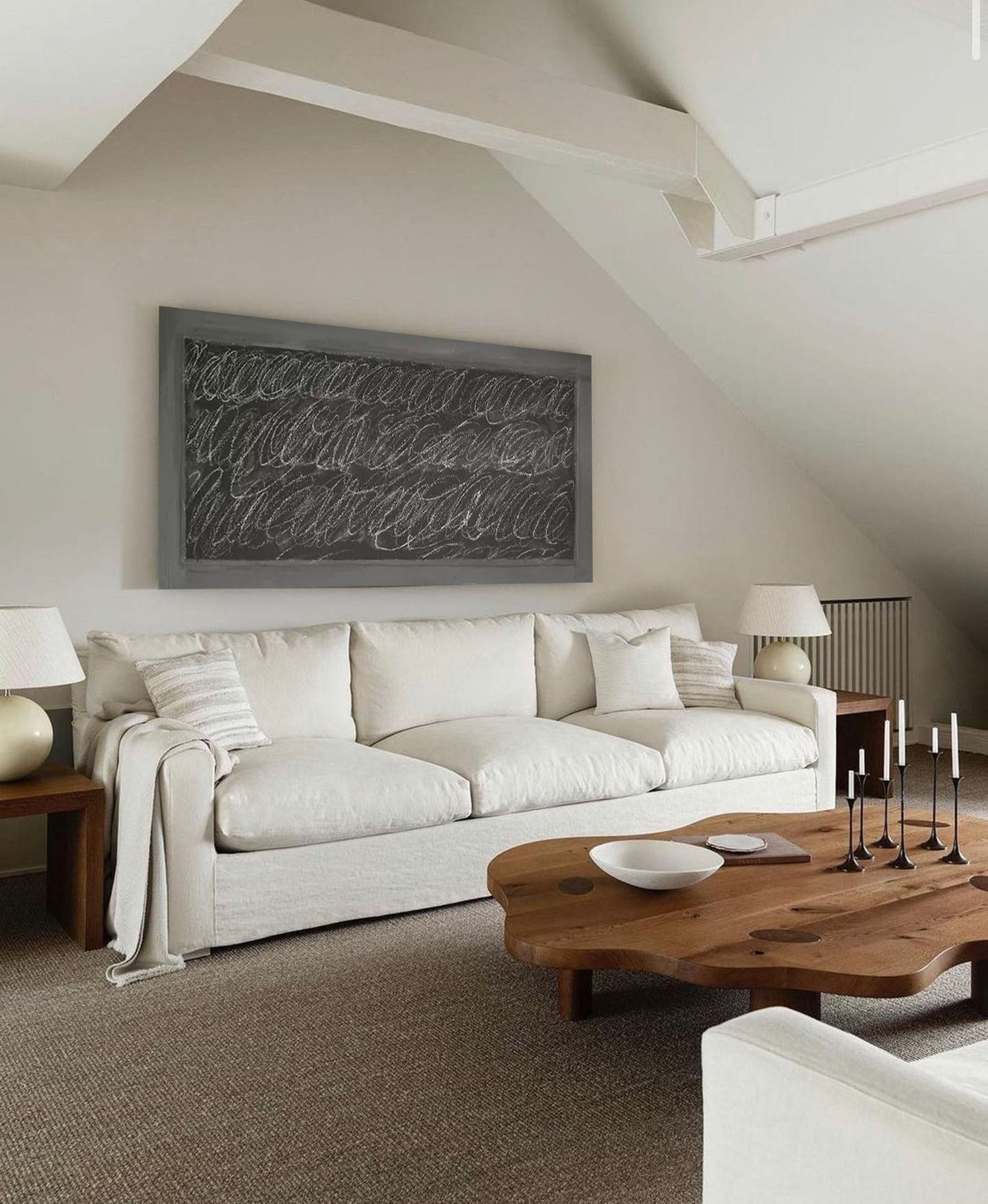 Elegant Minimalist Abstract Oil Painting for Modern Home Décor