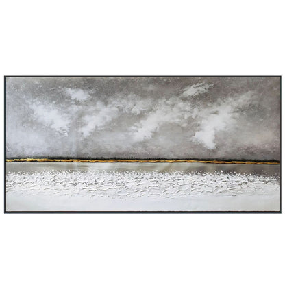 Abstract Sand Field Gravel Minimalist Oil Painting 447AF