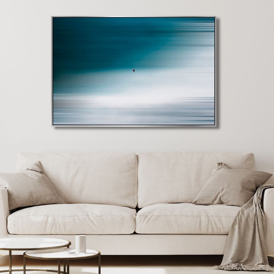 Serene Seascape Oil Painting for Modern Home Decor and Coastal Aesthetics