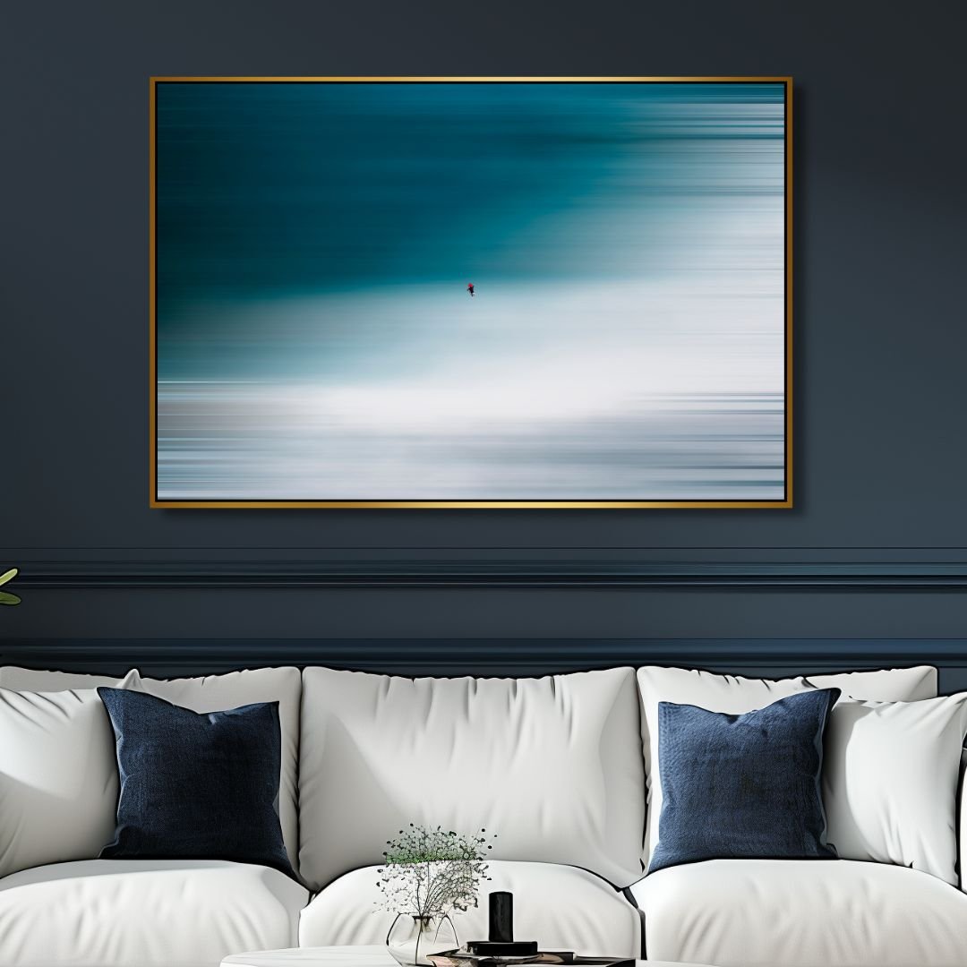 Serene Seascape Oil Painting for Modern Home Decor and Coastal Aesthetics