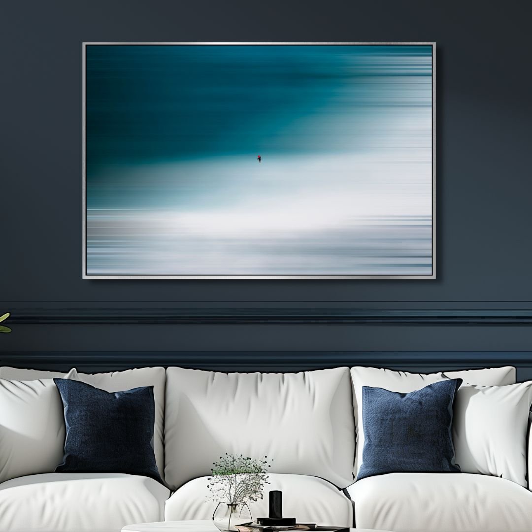 Serene Seascape Oil Painting for Modern Home Decor and Coastal Aesthetics