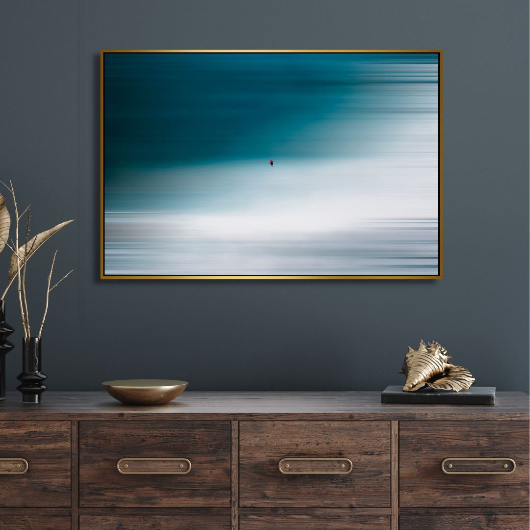 Serene Seascape Oil Painting for Modern Home Decor and Coastal Aesthetics