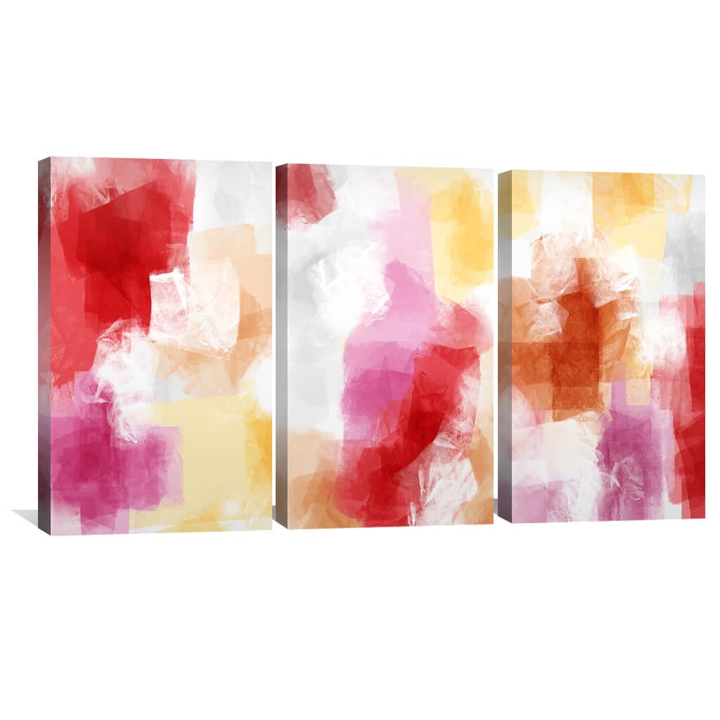 Vibrant Abstract Oil Painting - Colorful Canvas Art for Modern Home Decor