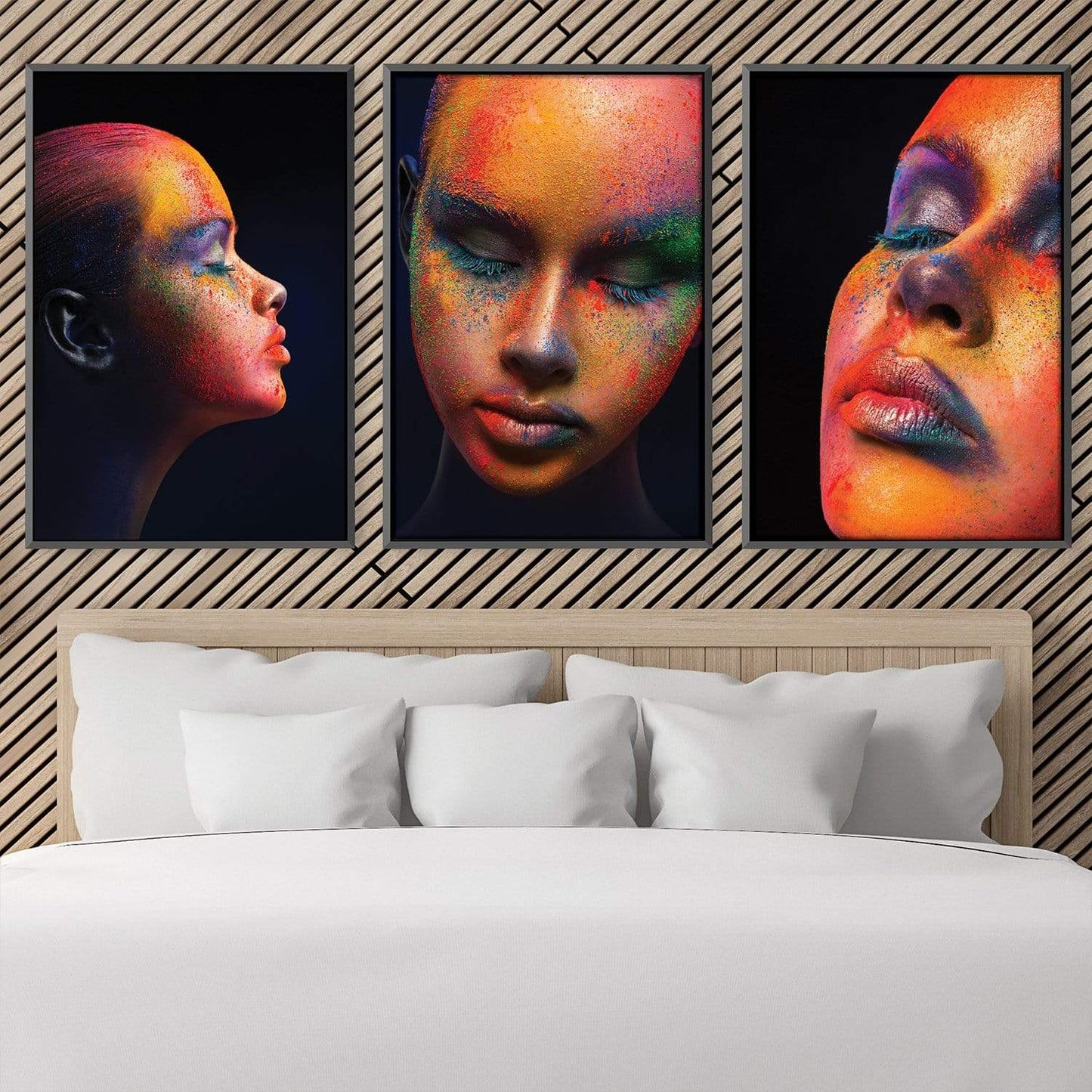 Vibrant Abstract Portraits of Women - Colorful Oil Painting Wall Art