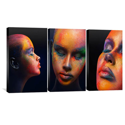 Vibrant Abstract Portraits of Women - Colorful Oil Painting Wall Art