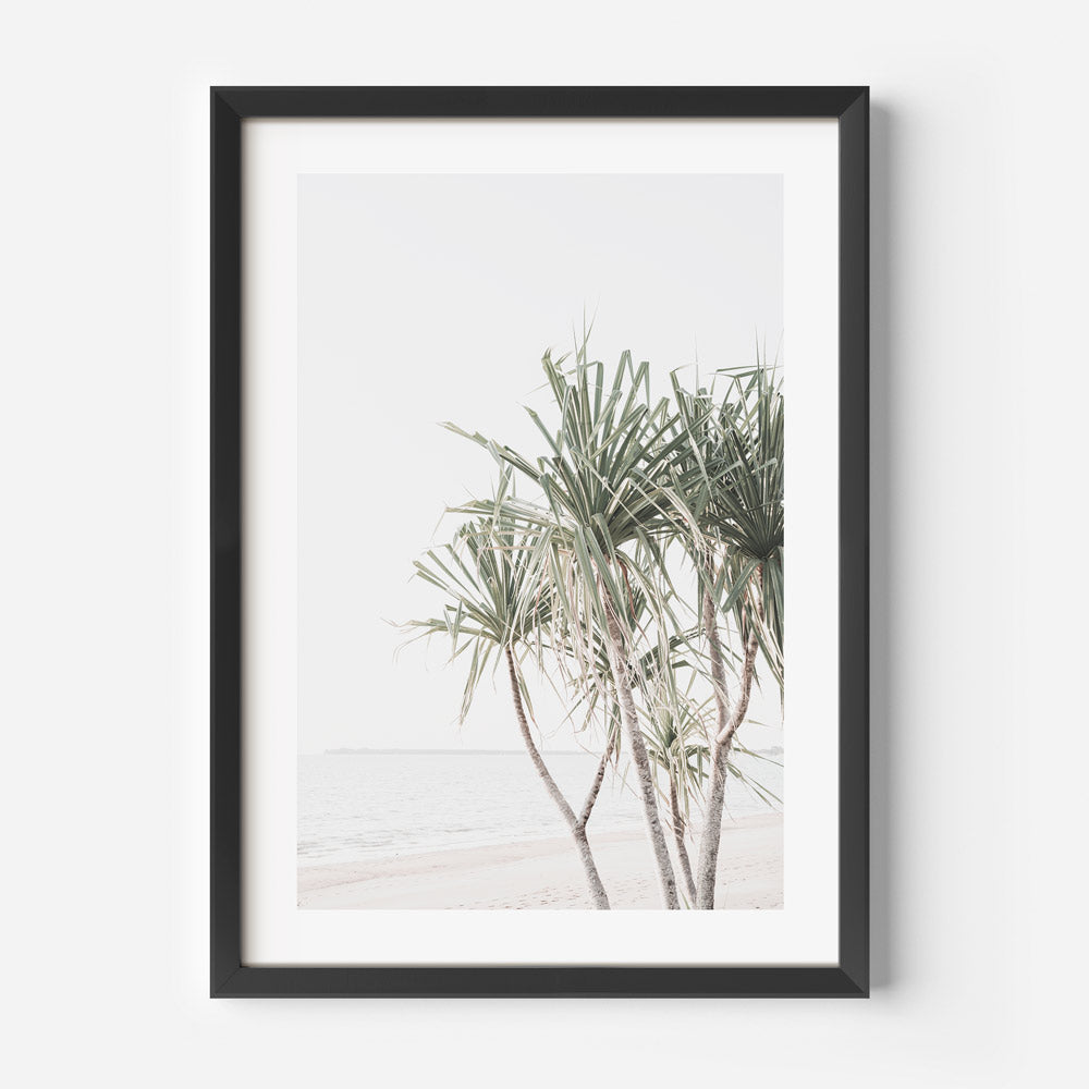 Tropical Serenity: Beautiful Pandanus Palm Oil Painting for Beach-Inspired Decor