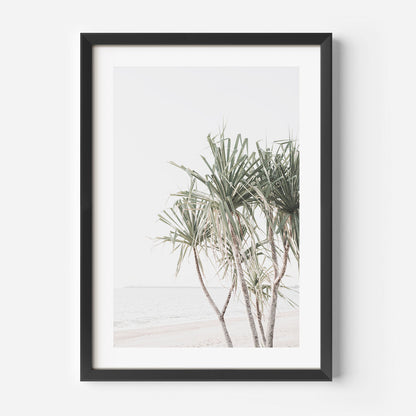 Tropical Serenity: Beautiful Pandanus Palm Oil Painting for Beach-Inspired Decor