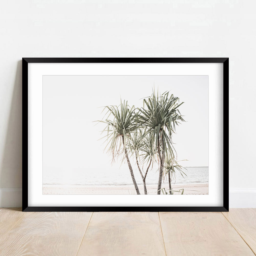 Tranquil Pandanus Tree Oil Painting for Coastal Home Décor