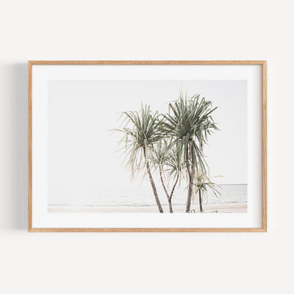 Tranquil Pandanus Tree Oil Painting for Coastal Home Décor