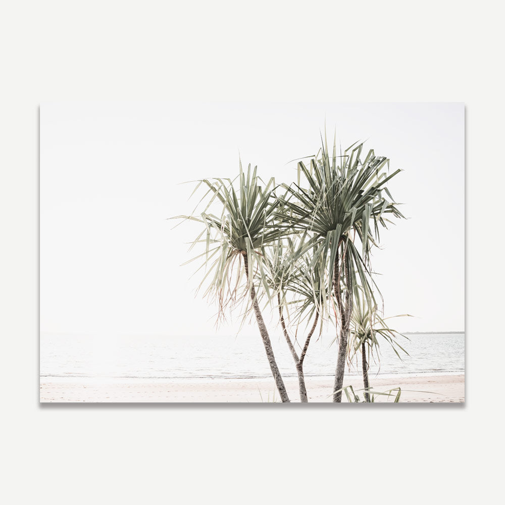 Tranquil Pandanus Tree Oil Painting for Coastal Home Décor