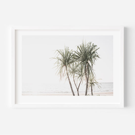 Tranquil Pandanus Tree Oil Painting for Coastal Home Décor