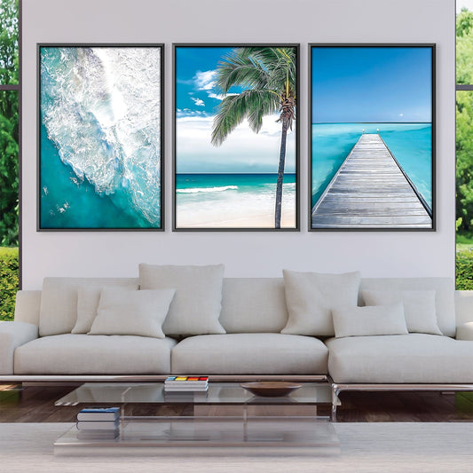 Tranquil Ocean Escape Oil Painting - Stunning Waterscape for Coastal Decor