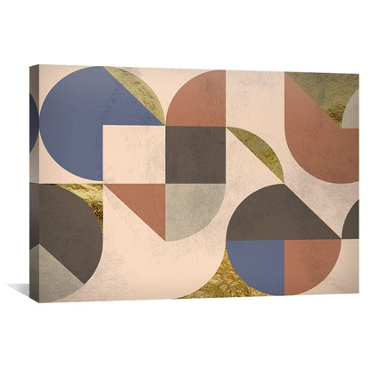 Abstract Geometric Oil Painting for Modern Home Decor