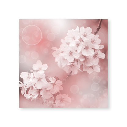Blossoming Harmony - Soft Pink Floral Oil Painting for Tranquil Home Decor
