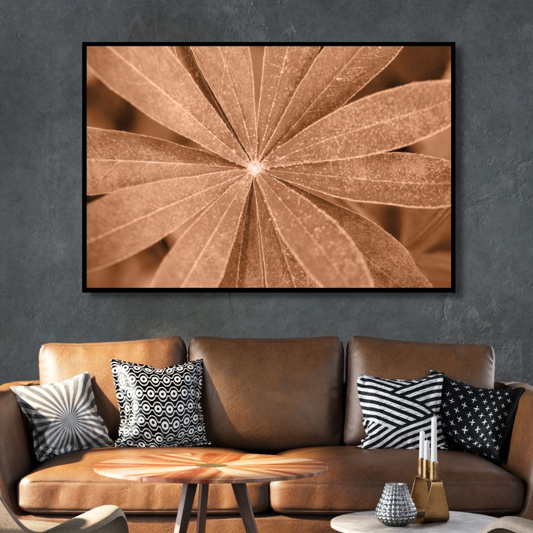 Abstract Floral Canvas Art - Earthy Tones Flower Artwork for Modern Home Decor