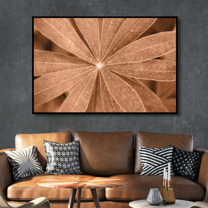 Abstract Floral Canvas Art - Earthy Tones Flower Artwork for Modern Home Decor