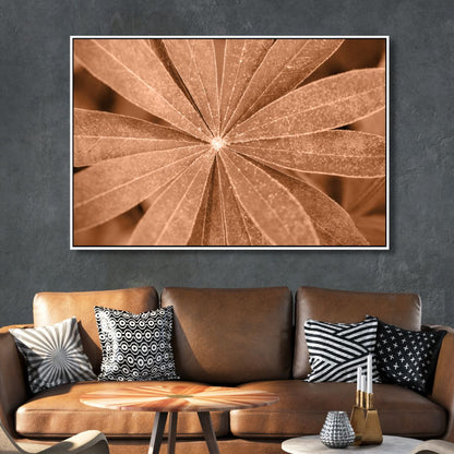 Abstract Floral Canvas Art - Earthy Tones Flower Artwork for Modern Home Decor