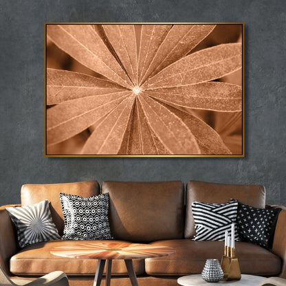 Abstract Floral Canvas Art - Earthy Tones Flower Artwork for Modern Home Decor