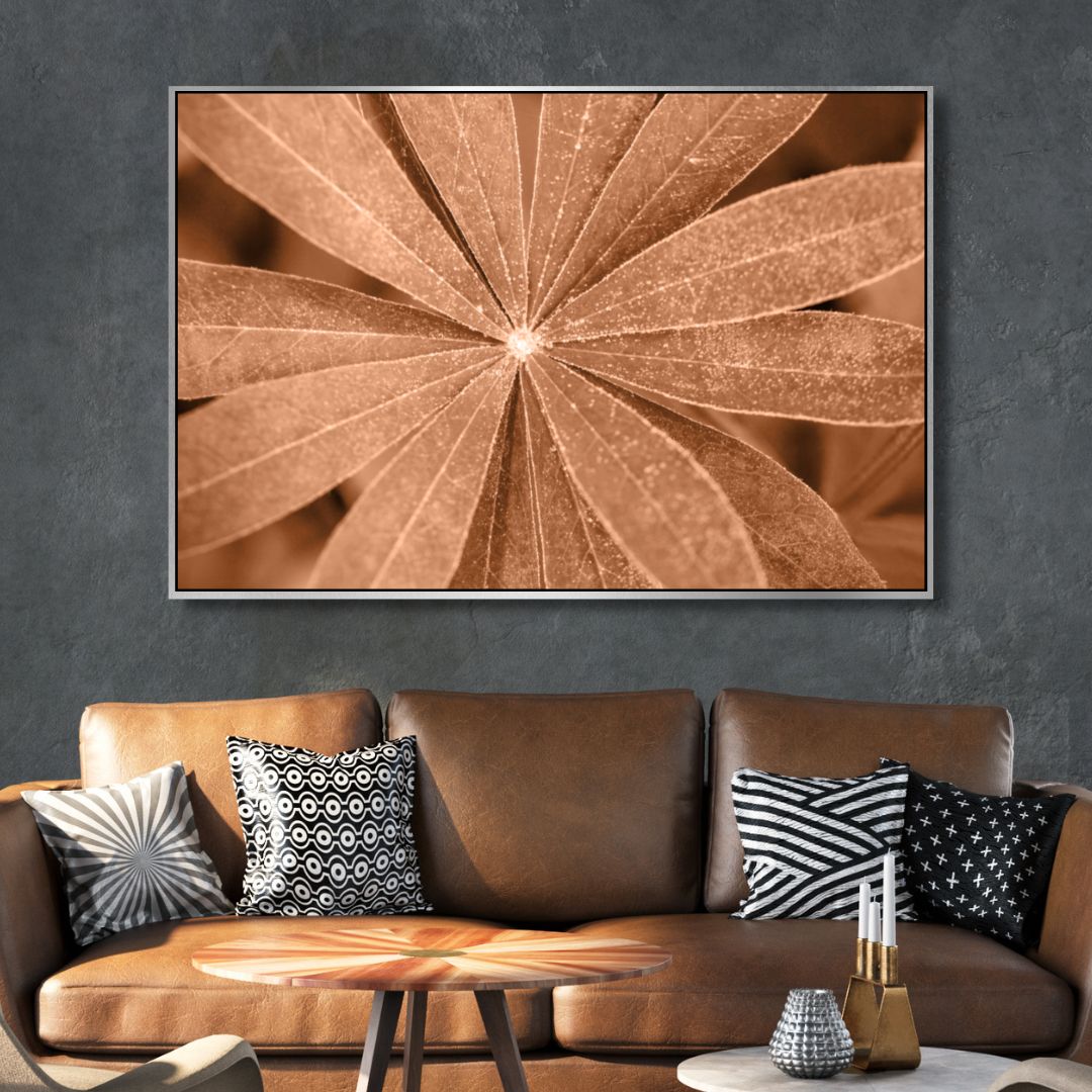 Abstract Floral Canvas Art - Earthy Tones Flower Artwork for Modern Home Decor