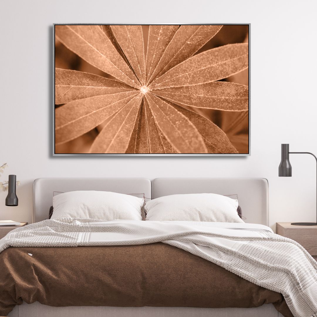 Abstract Floral Canvas Art - Earthy Tones Flower Artwork for Modern Home Decor