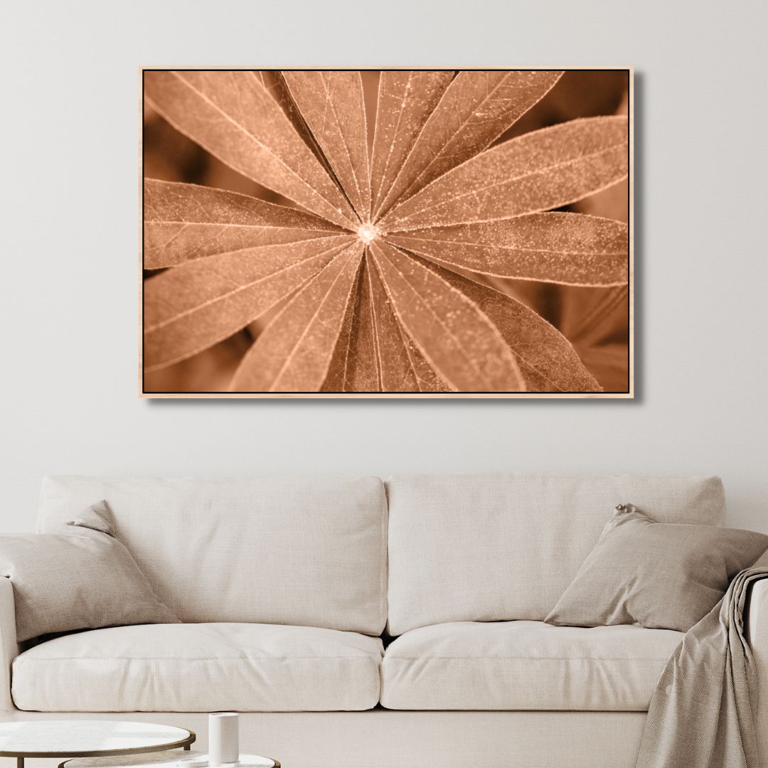 Abstract Floral Canvas Art - Earthy Tones Flower Artwork for Modern Home Decor