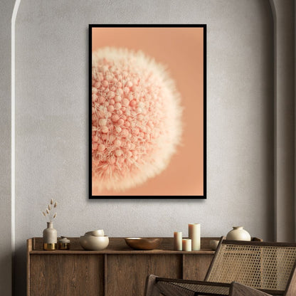 Soft Peach Abstract Floral Triptych Canvas Wall Art for Modern Decor