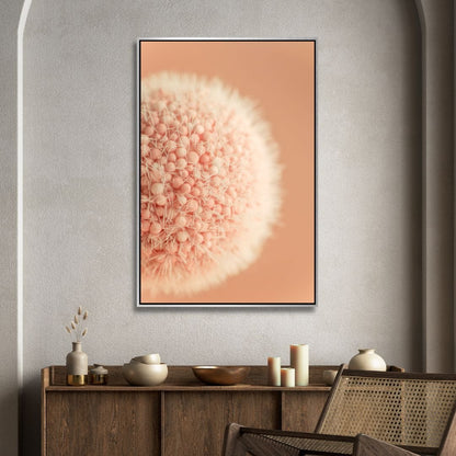 Soft Peach Abstract Floral Triptych Canvas Wall Art for Modern Decor