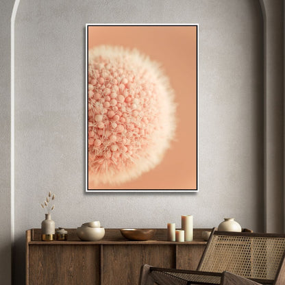 Soft Peach Abstract Floral Triptych Canvas Wall Art for Modern Decor