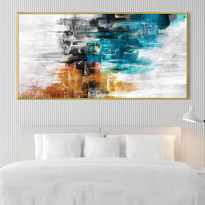 Vibrant Abstract Peaks Oil Painting for Modern Home Decor