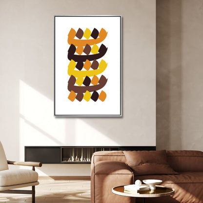 Vibrant Abstract Persian Alphabet Oil Painting for Contemporary Art Lovers