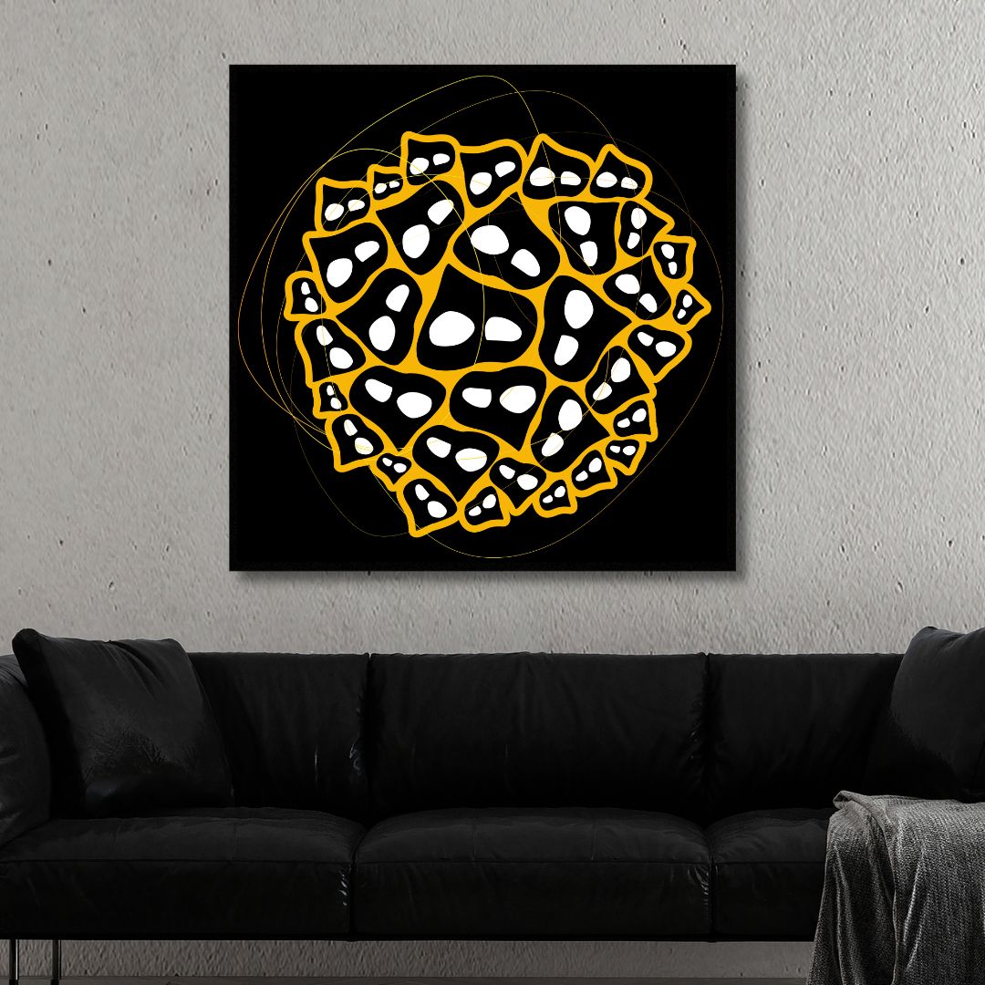 Abstract Persian Calligraphy Oil Painting - Modern Canvas Wall Art