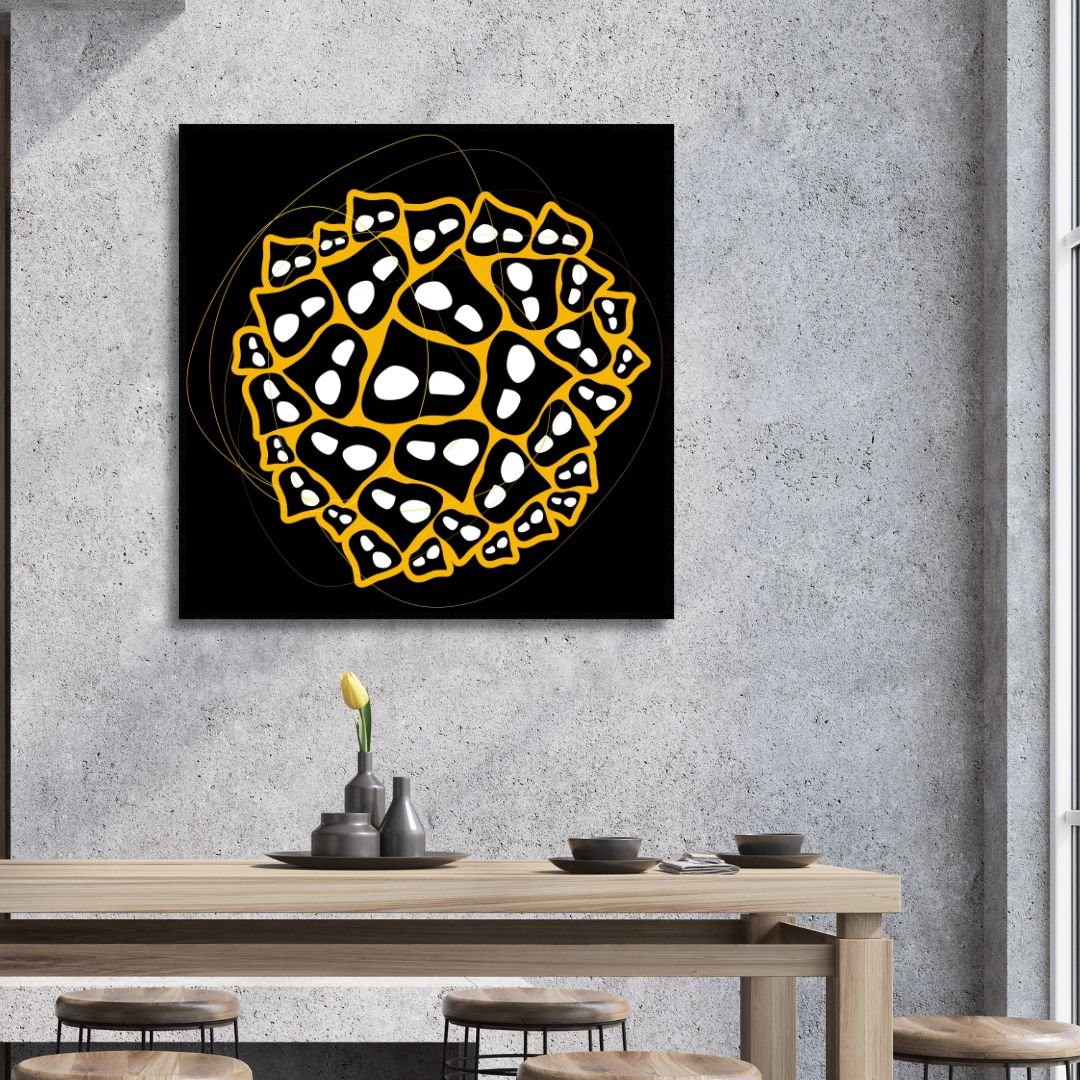 Abstract Persian Calligraphy Oil Painting - Modern Canvas Wall Art