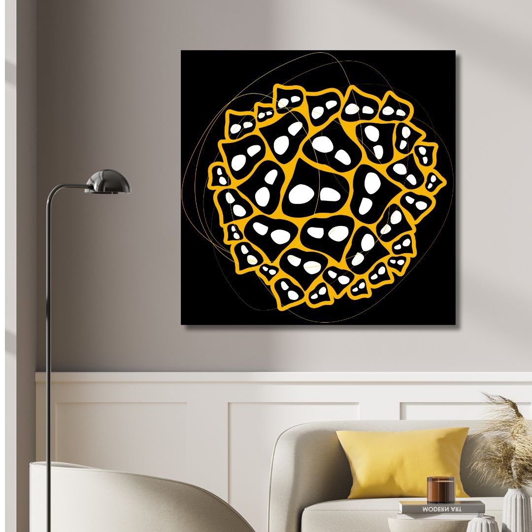 Abstract Persian Calligraphy Oil Painting - Modern Canvas Wall Art