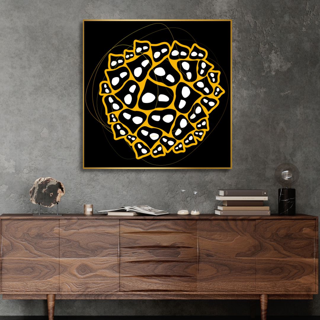 Abstract Persian Calligraphy Oil Painting - Modern Canvas Wall Art