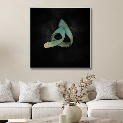 Abstract Persian Calligraphy Oil Painting on Canvas - Modern Wall Art Decor