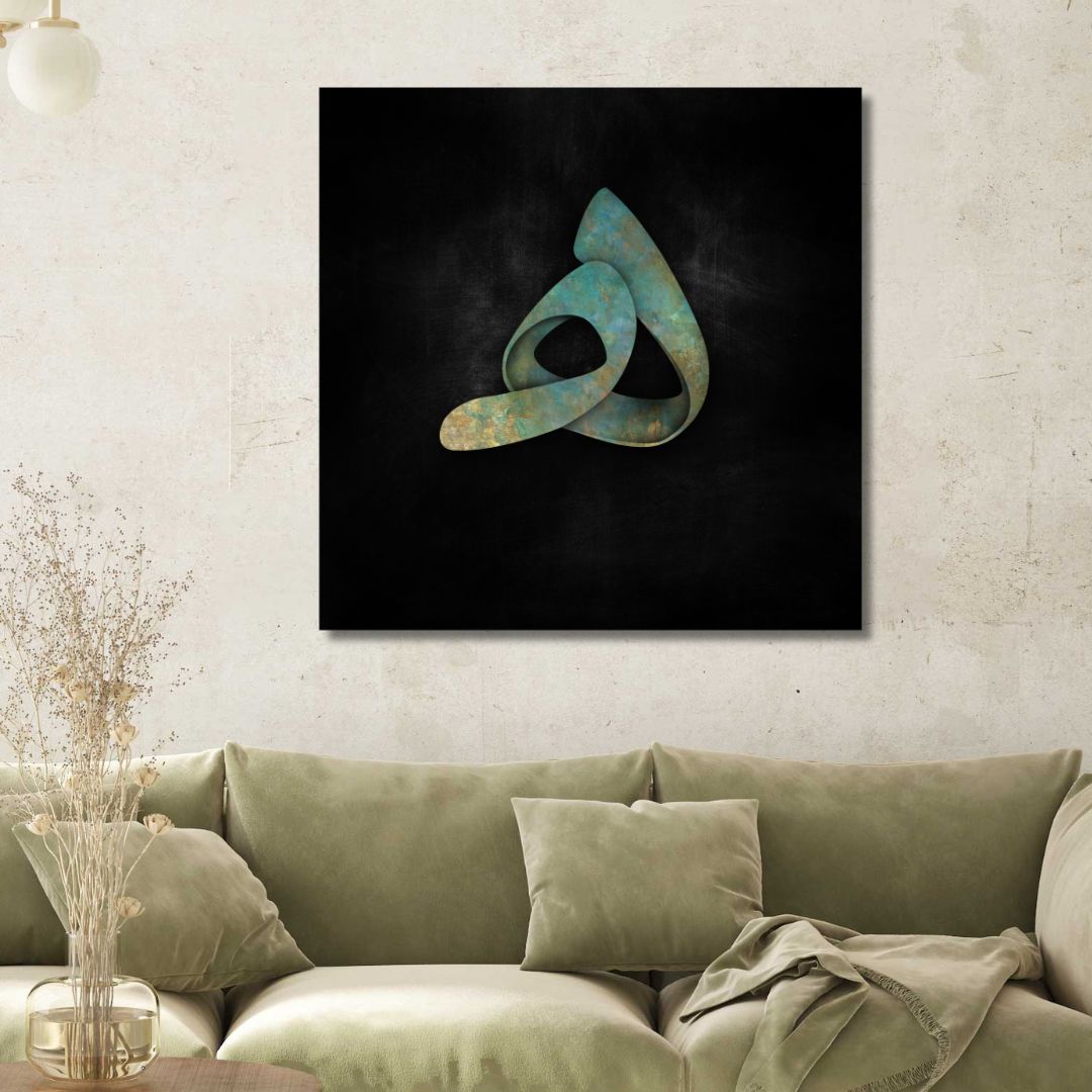 Abstract Persian Calligraphy Oil Painting on Canvas - Modern Wall Art Decor