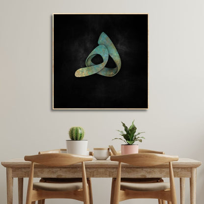 Abstract Persian Calligraphy Oil Painting on Canvas - Modern Wall Art Decor