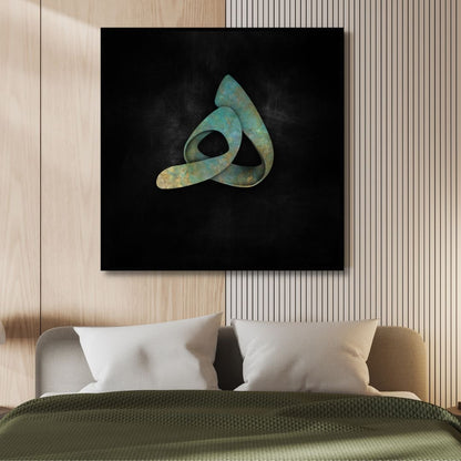 Abstract Persian Calligraphy Oil Painting on Canvas - Modern Wall Art Decor