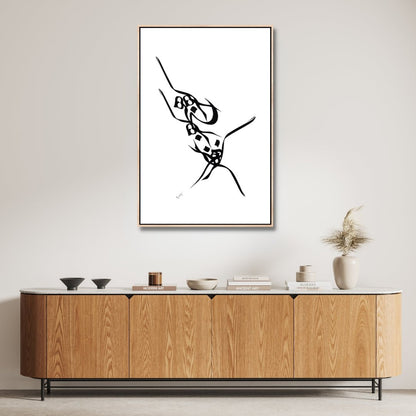 Abstract Persian Calligraphy Art - Unique Oil Painting for Modern Decor