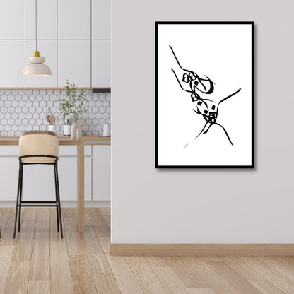 Abstract Persian Calligraphy Art - Unique Oil Painting for Modern Decor