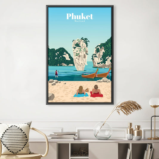 Serene Beach Getaway in Phuket - Captivating Oil Painting of Thai Paradise
