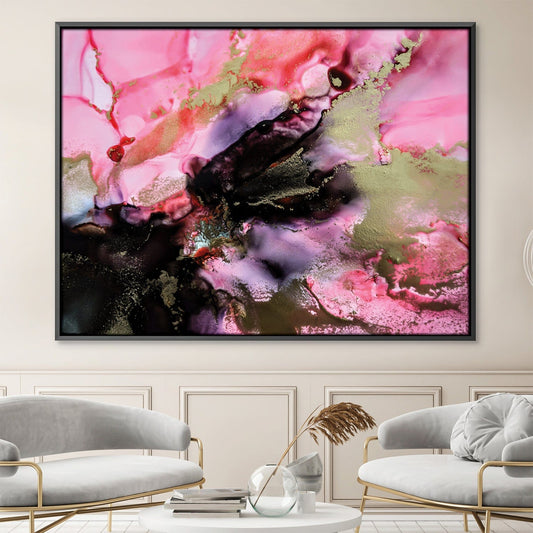 Abstract Pink Abalone Oil Painting for Elegant Home Décor