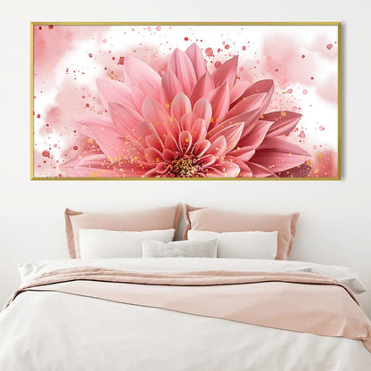 Vibrant Pink Flower Oil Painting for Elegant Home Decor