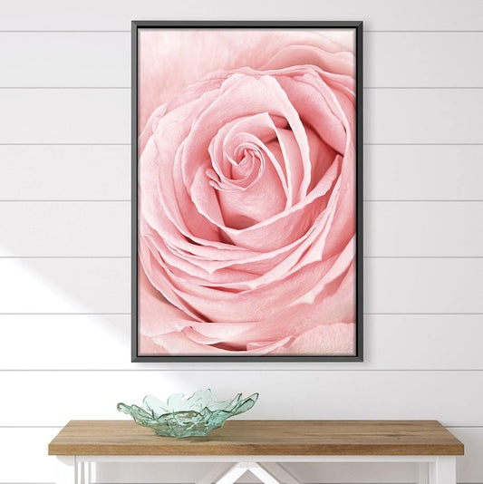 Elegant Pink Rose Oil Painting - Floral Wall Art for Home Decor