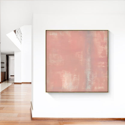 Serene Pink Abstract Oil Painting for Modern Home Decor and Calming Spaces